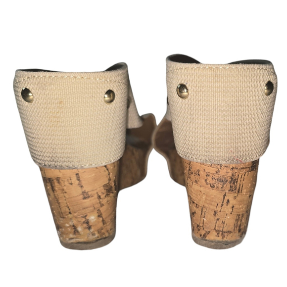 Women's Montego Bay Club TALLY Beige Wedge Sandals Size 8 1/2 - Picture 7 of 9